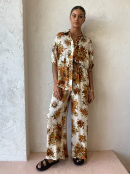 Alemais Derby Lounge Shirt and Pants Set Print Size 10 for rent on The Volte - image 1