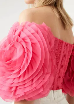 Aje Armour Bubble Top Pink Size 8 for rent on The Volte - image 3