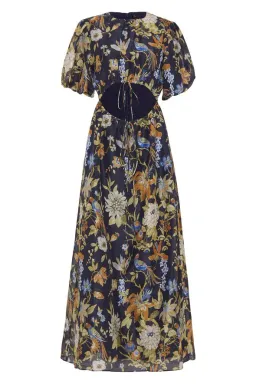 Lilian Puff Sleeve Maxi Dress In Delia Print Size 3 / AU 12 for rent on The Volte - image 4