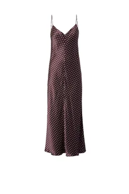 Scanlan Theodore Silk Bias Dot Dress Burgundy Size 12 for rent on The Volte - image 3