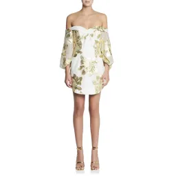 Manning Cartell Floral Alchemy Mini Dress White/Gold Size 6 for rent on The Volte - image 1