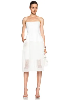 Nicholas the Label Honeycomb Mesh Ball Dress in White Size 8 for rent on The Volte - image 1