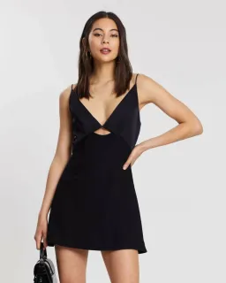 Finders Keepers Paradise Mini Dress Black Size S/ AU 10 for rent on The Volte - image 1