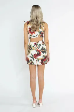 Sir the Label Ambroise Knot Mini Dress Print Size 1/ Au 8 for rent on The Volte - image 2