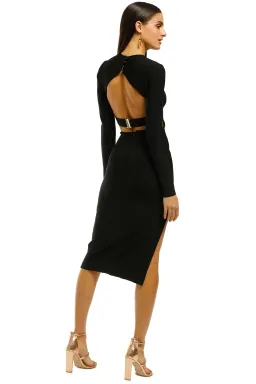 Misha Stacey Bandage Dress Black Size 6 for rent on The Volte - image 2