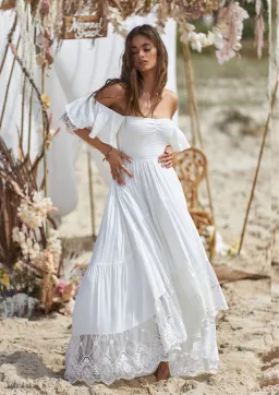 Coven & Co Folklore Gown Natural White Size M  for rent on The Volte - image 1