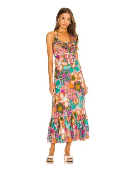 Zimmermann Lola Frill Picnic Dress Purple Floral Size 1 / Au 10 for rent on The Volte - image 1