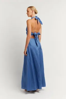 Dissh Layne Cobalt Halter Midi Dress Blue Size 10 for rent on The Volte - image 3