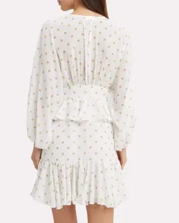 Shona Joy Polka Dot Ruffle Mini Dress White Size 10 for rent on The Volte - image 4