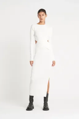 Sir the Label Celena Draped Dress White Size 2/ AU 10 for rent on The Volte - image 1