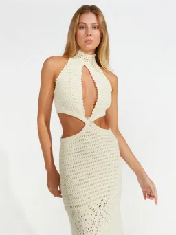 Alice McCall Salty Kisses Midi Dress Porcelain White Size 12 / L for rent on The Volte - image 4