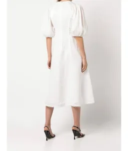 Zimmermann Rosa Laced Midi Dress White Size 0 / Au 8 for rent on The Volte - image 3