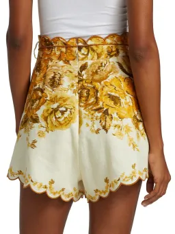 Zimmermann Aliane Scallop Shorts Floral Size 0 / AU 8 for rent on The Volte - image 3