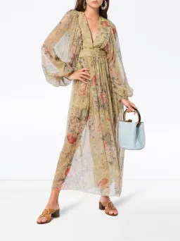 Zimmermann Melody Wrap Maxi Dress Floral Size 1/ AU 10 for rent on The Volte - image 2