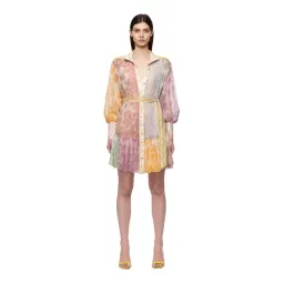 Zimmermann Dancer Lantern Mini Dress Spliced Lace Print Size 1 / Au 10 for rent on The Volte - image 4