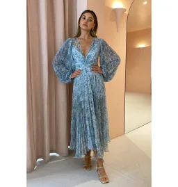 Acler Astone Dress In Blue Fields Size AU 12 for rent on The Volte - image 1