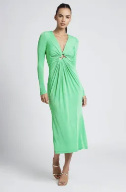 Sheike Free Spirit Midi Dress in Emerald Green Size 8 for rent on The Volte - image 1