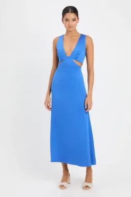 Kookai Milan Cut Out Dress Sapphire Size 36/AU 8 for rent on The Volte - image 1