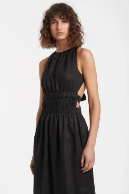 SIR THE LABEL BLACK FRANC CROSS BACK GOWN - SIZE 1 (RRP $450) for rent on The Volte - image 4