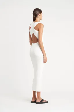 Sir The Label Celena Cross Back Dress Ivory Size 3 / AU 12 for rent on The Volte - image 2