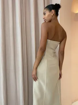 Sir The Label Monte Strapless Dress in Tan Size 2 for rent on The Volte - image 7