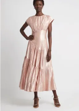 Aje Serendipity Reflection Midi Dress Blush Size 14 for rent on The Volte - image 1