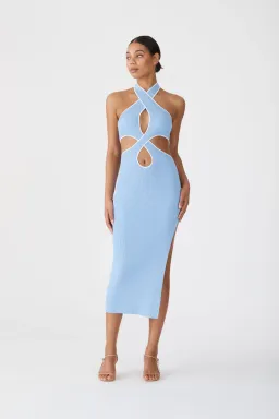 San Sloane The Monica Midi Dress Blue Size 8 for rent on The Volte - image 1