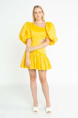 Aje Chateu Mini Dress in Sunshine Size 6 for rent on The Volte - image 1