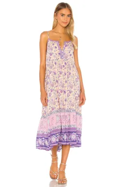 Spell X REVOLVE Portobello Road Strappy Midi Dress Lavender Print Size M/ Au 10 for rent on The Volte - image 1