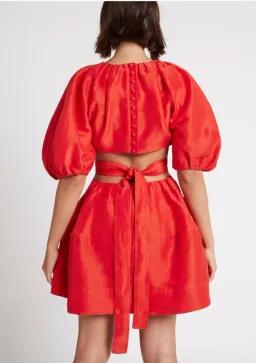 Aje Psychedelia Cut Out Mini Dress Red Size 10 for rent on The Volte - image 2