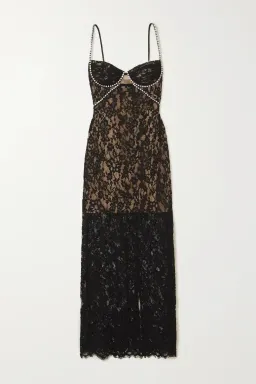 Self Portrait Lace Midi Dress Black Size 8 for rent on The Volte - image 3