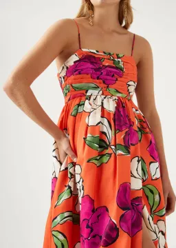 Aje Monument Tulip Maxi Dress Vivid Camellia Size 10 / M for rent on The Volte - image 4