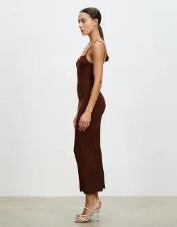 Lover Nina Midi Dress Brown Size 8 for rent on The Volte - image 2