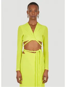 Dion Lee Rope Wrap Skirt Acid Yellow Size 8 for rent on The Volte - image 3