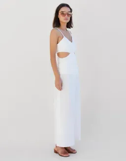 Suboo White Aster Cut Out Maxi Dress Size M/Au 10 for rent on The Volte - image 2
