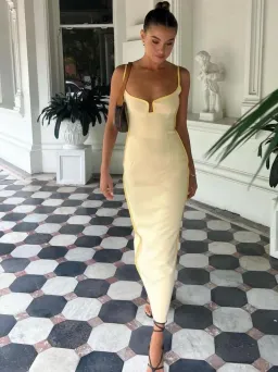 Paris Georgia Marlo Dress Yellow Size XS/ Au 6 for rent on The Volte - image 1