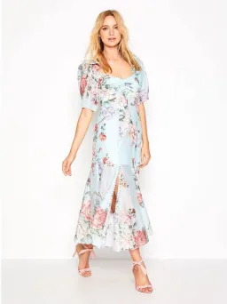 Alice McCall Send Me A Postcard Silk Midi Dress Floral Size 14 for rent on The Volte - image 1