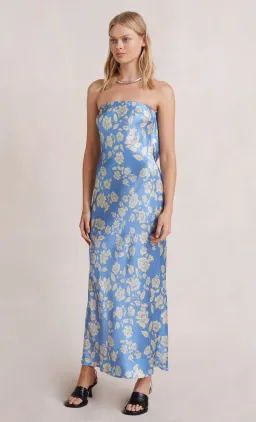 Bec & Bridge Blossom Dress Blue Print  for rent on The Volte - image 1