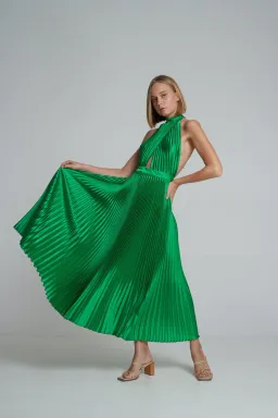 L'Idée Soirée Renaissance Gown Bright Green Size 12 for rent on The Volte - image 1