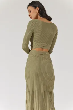 Sovere Inertia Knit Crop Top Green Size 10 / M for rent on The Volte - image 2