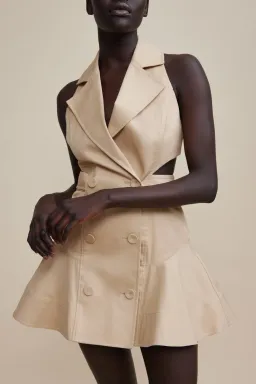 Acler The Durham Dress in Almond Size 8 for rent on The Volte - image 3