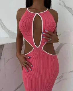 San Sloane Adrian Rib Midi Coral White Size 10 for rent on The Volte - image 3