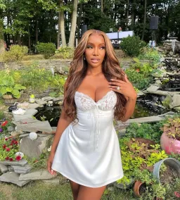 House of CB Adriana Satin and Lace Mini Dress White Size 10 for rent on The Volte - image 10