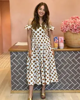 Mister Zimi Gabrielle Dress Tan Spot Size 12 for rent on The Volte - image 2