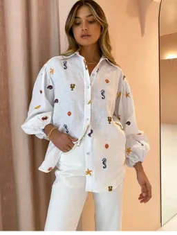 Alemais Under The Sea Shirt Print Size 10 for rent on The Volte - image 2