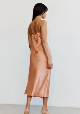 Third Form Crush Bias One Shoulder Midi Dress Guava Peach Size 10 for rent on The Volte - image 2