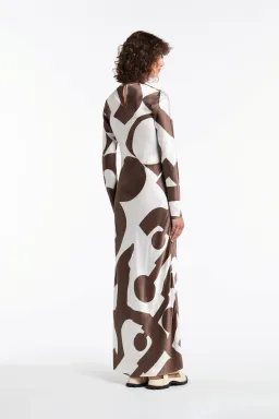 Sir the Label Julien Long Sleeve Dress Print Size 1/AU 8 for rent on The Volte - image 2