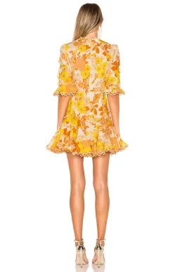 Zimmermann Primrose Flutter Mini Dress Marigold Floral Size 1 / Au 10  for rent on The Volte - image 5