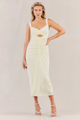 Misha Dolores Midi Dress in Limoncello Size 8 for rent on The Volte - image 4