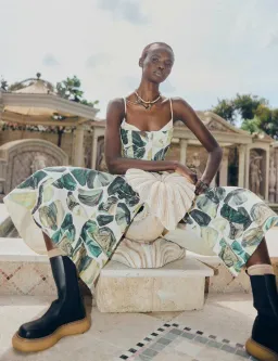 Alemais Siena Bandeau Midi Dress in Green Size 6  for rent on The Volte - image 3